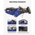 Fanny Pack with Water Bottle Holder, RFID Blocking Running Belt Bag