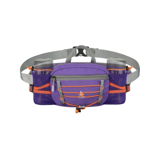 AiryLeben Fanny Pack with 2 Water Bottle Holder for Women Men, Waist Bag, Lightweight, Breathable, Adjustable, Hydration Waist Pack for Hiking Dog Walking Running Travel