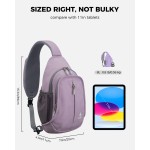 AiryLeben Crossbody Sling Bag RFID Travel Sling Backpack Lightweight Hiking Daypack, Convertible Strap Hidden Anti-Theft Pocket, Water Resistant, Fits 11" Tablets 20oz Water Bottle Cross-body Shoulder Bag Purse