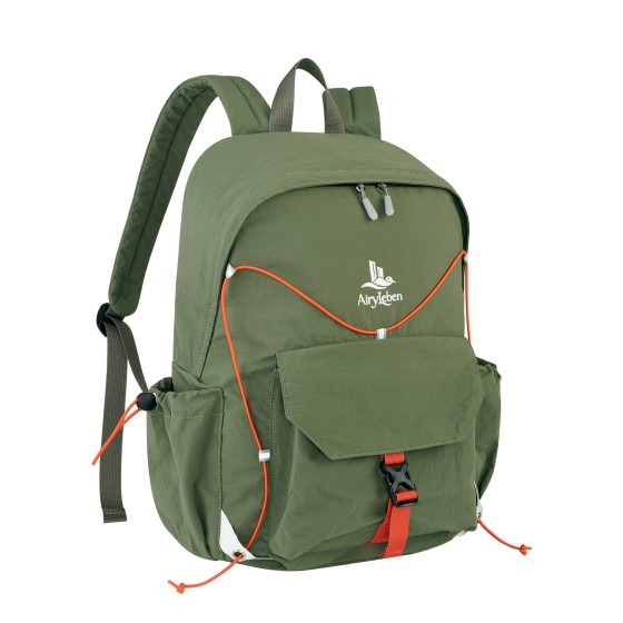 AiryLeben 25L Travel Backpack for Women Men, Lightweight College Backpack, Green, Casual Daypack, Water Resistant Bookbag, Fit 15.6-inch Laptop, Travel Commuting Gym Hiking Work Bag, TSA Friendly
