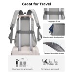 AiryLeben Small Commuter Travel Backpack, Lightweight Laptop Backpack for Women Men, College Backpack Fits 14-inch Laptops, Multi-pocket, Water Resistant, 18L Casual Daypack for Light Outdoor & Work