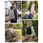 AiryLeben Small Commuter Travel Backpack, Lightweight Laptop Backpack for Women Men, College Backpack Fits 14-inch Laptops, Multi-pocket, Water Resistant, 18L Casual Daypack for Light Outdoor & Work