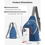 AiryLeben Sling Bag with RFID Blocking, Mini Crossbody Bag for Men Women, Convertible Strap, Hidden Anti-Theft Pocket, Water Resistant, Lightweight Daypack for Travel Hiking Theme Parks
