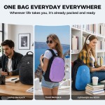 AiryLeben Laptop Backpacks for Men Women Work Lightweight Travel Daypack College 20L, 1.42 lb, 15.6'' Laptop, Water & Wear‑Resistant, Sliding Chest Strap, Side‑Zip Anti‑Theft Pocket