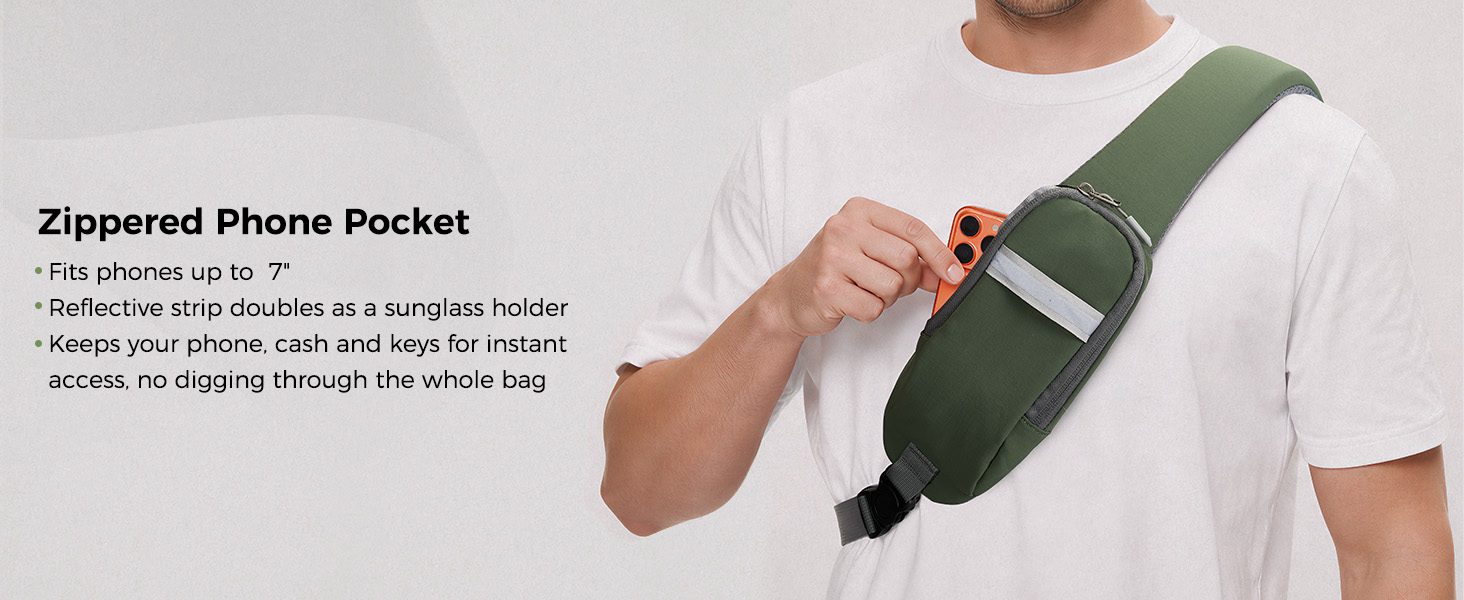AiryLeben Crossbody Sling Bag RFID Travel Sling Backpack Lightweight Hiking Daypack, Convertible Strap Hidden Anti-Theft Pocket, Water Resistant, Fits 11" Tablets 20oz Water Bottle Cross-body Shoulder Bag Purse