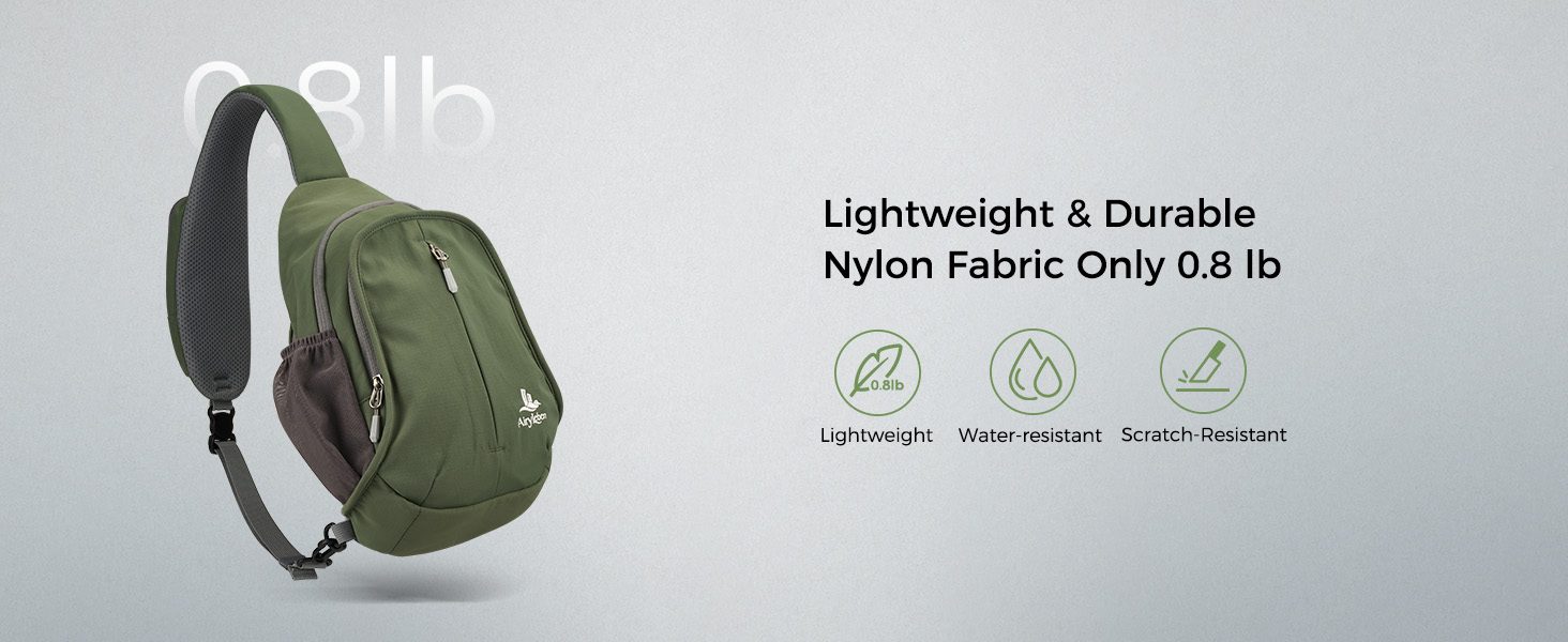 AiryLeben Crossbody Sling Bag RFID Travel Sling Backpack Lightweight Hiking Daypack, Convertible Strap Hidden Anti-Theft Pocket, Water Resistant, Fits 11" Tablets 20oz Water Bottle Cross-body Shoulder Bag Purse