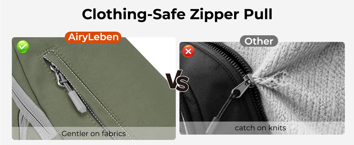 AiryLeben Sling Bag with RFID Blocking, Mini Crossbody Bag for Men Women, Convertible Strap, Hidden Anti-Theft Pocket, Water Resistant, Lightweight Daypack for Travel Hiking Theme Parks