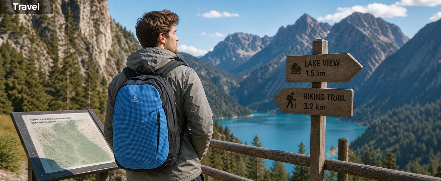 AiryLeben Laptop Backpacks for Men Women Work Lightweight Travel Daypack College 20L, 1.42 lb, 15.6'' Laptop, Water & Wear‑Resistant, Sliding Chest Strap, Side‑Zip Anti‑Theft Pocket